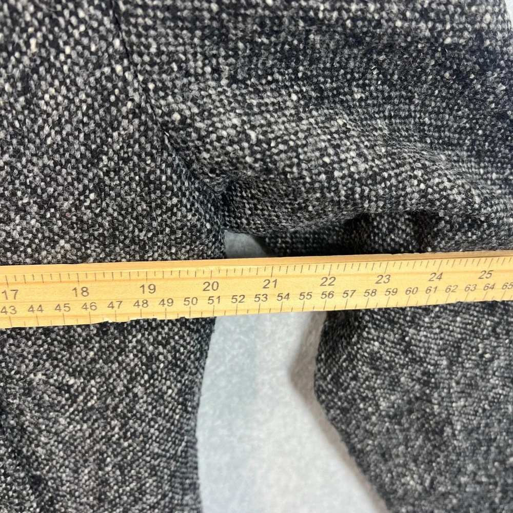 J.Crew Womens Wool Blend Tweed Peacoat Black White Salt and Pepper Large RN77388 - Picture 7 of 8